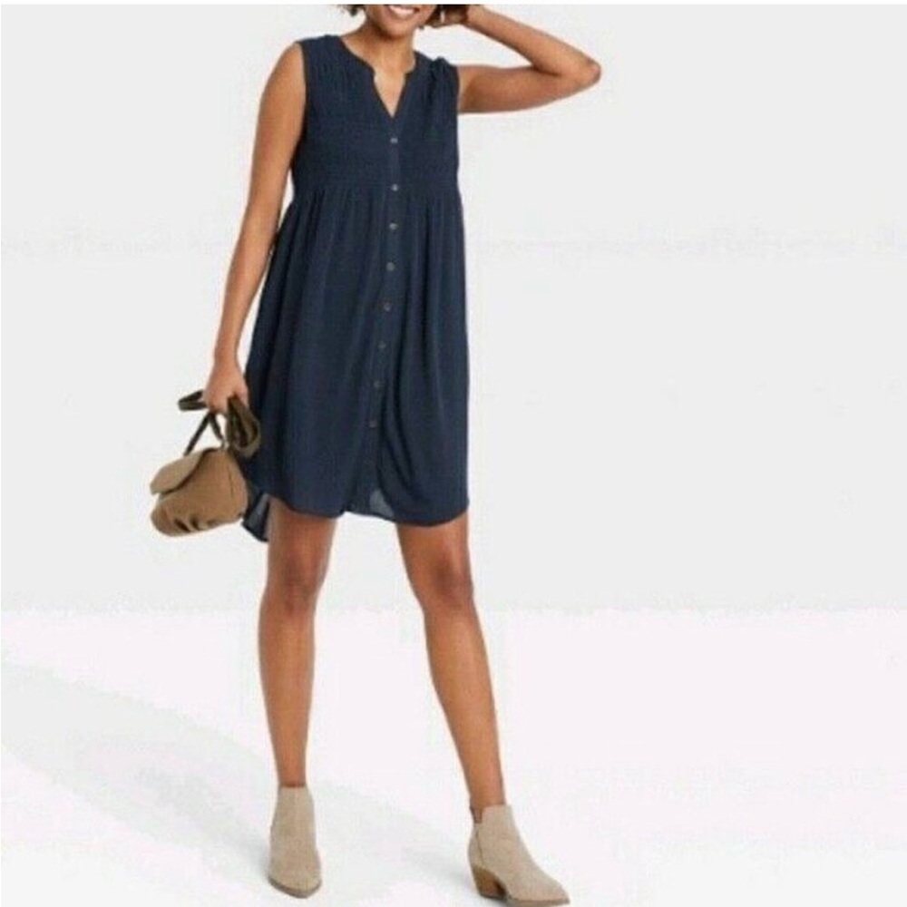 Knox Rose Gauzy Button down Sleeveless Dress